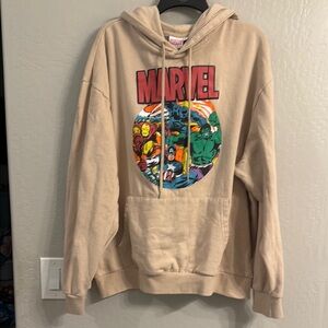 Marvel Beige Hoodie for Men